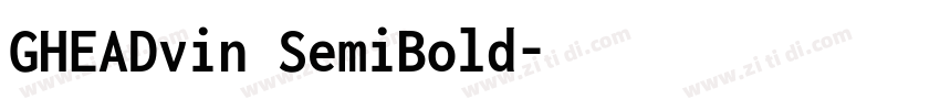 GHEADvin SemiBold字体转换